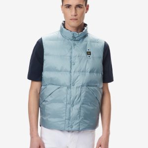 BLAUER – Smanicato Uomo Imbottito Piuma Adam Celeste