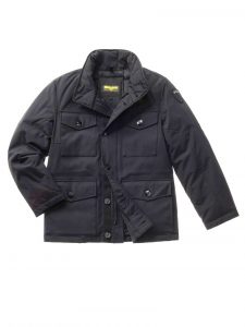 BLAUER – Giacca Piumino Effetto Doppio Tessuto Kayden Blue