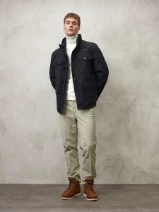 BLAUER – Giacca Piumino Effetto Doppio Tessuto Kayden Blue