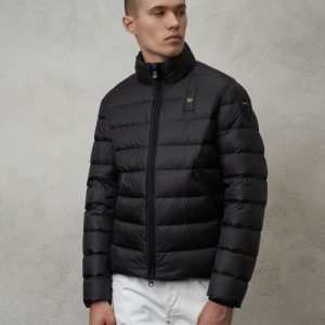BLAUER – Piumino Uomo Imbottito Piuma Austin Nero