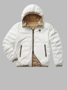 BLAUER – Piumino Uomo Reversibile Termosaldato Donald Bianco