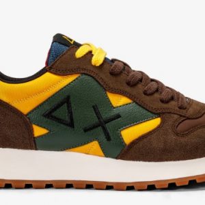 SUN 68 – Scarpe Uomo Jaki Bicolor Giallo/Marrone