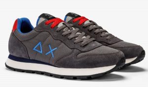 SUN 68 – Scarpe Uomo Tom Solid Nylon Grigio Scuro