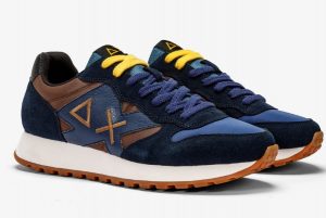 SUN 68 – Scarpe Uomo Jaki Bicolor Marrone/Navy Blue
