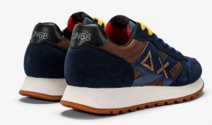 SUN 68 – Scarpe Uomo Jaki Bicolor Marrone/Navy Blue