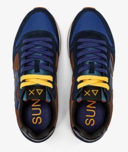SUN 68 – Scarpe Uomo Jaki Bicolor Marrone/Navy Blue