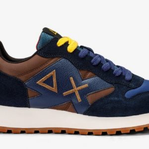 SUN 68 – Scarpe Uomo Jaki Bicolor Marrone/Navy Blue