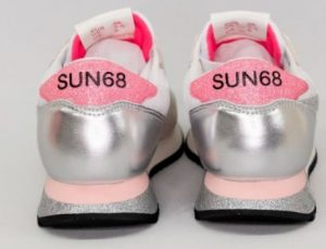 SUN 68 – Scarpe Donna Stargirl Glitter Logo Bianco