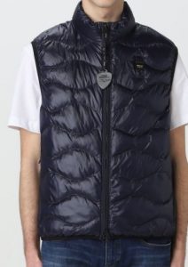 BLAUER – Gilet Imbottito a Onde Blue