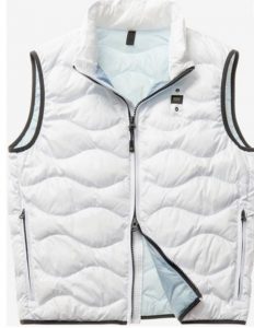 BLAUER – Gilet Imbottito a Onde Bianco