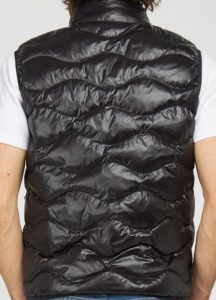 BLAUER – Gilet Imbottito a Onde Nero