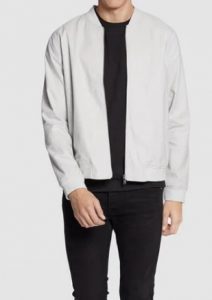 ONLY & SONS – Bomber Uomo Onsoliver Linen JKT Grigio Chiaro