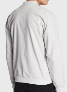 ONLY & SONS – Bomber Uomo Onsoliver Linen JKT Grigio Chiaro