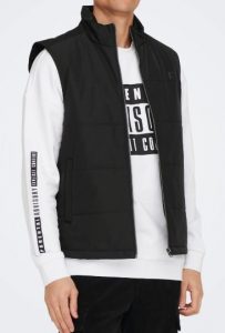 ONLY & SONS – Quilted Gillet Uomo Nero