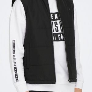 ONLY & SONS – Quilted Gillet Uomo Nero