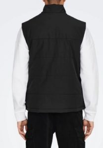 ONLY & SONS – Quilted Gillet Uomo Nero