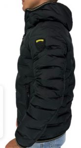 BLAUER – Piumino con Interno Camouflage Barry Nero