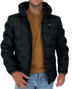 BLAUER – Piumino con Interno Camouflage Barry Nero