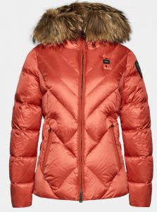 BLAUER – Piumino con Bordo in Pelliccia Removibile Alicia Rosso