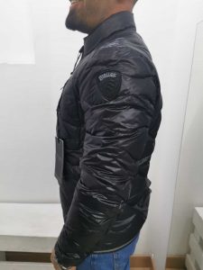 BLAUER – Piumino Corto Nylon Imbottito a Onde Uomo Nero