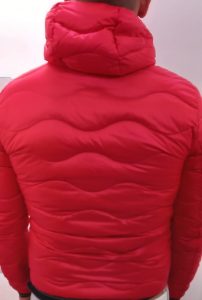 BLAUER – Piumino Corto Imbottito a Onde con Cappuccio Uomo Rosso