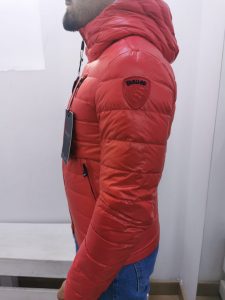 BLAUER – Piumino Corto con Cappuccio Uomo Rosso