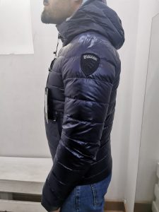 BLAUER – Piumino Corto con Cappuccio Uomo Blue
