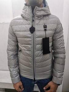 BLAUER – Piumino Corto con Cappuccio Uomo Grigio