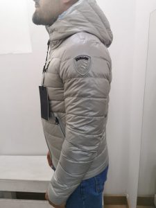 BLAUER – Piumino Corto con Cappuccio Uomo Grigio