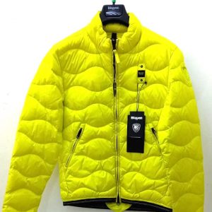 BLAUER – Piumino Corto Imbottito a Onde Uomo Giallo