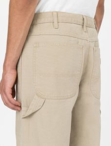 DICKIES – Pantaloni da Carpentiere in Tela di Cotone Sabbia Slavato