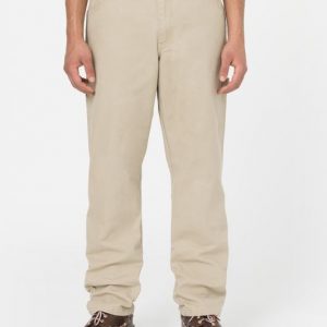 DICKIES – Pantaloni da Carpentiere in Tela di Cotone Sabbia Slavato