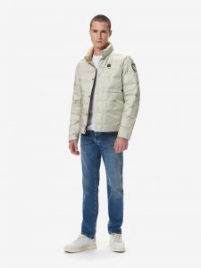 BLAUER – Piumino Uomo Effetto Metallico Alexander Beige Chiaro