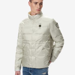 BLAUER – Piumino Uomo Effetto Metallico Alexander Beige Chiaro