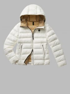 BLAUER – Piumino Donna con Imbottitura Eco Caroli Bianco