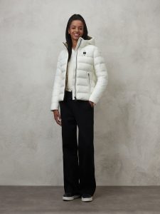 BLAUER – Piumino Donna con Imbottitura Eco Caroli Bianco