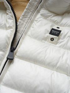 BLAUER – Piumino Donna con Imbottitura Eco Caroli Bianco