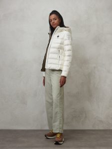BLAUER – Piumino Donna Sfiancato con Cappuccio Charme Bianco