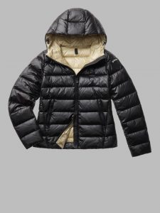 BLAUER – Piumino Donna Sfiancato con Cappuccio Charme Nero