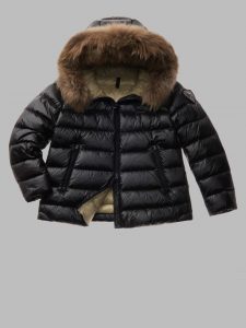 BLAUER – Piumino Donna con Cappuccio in Pelliccia Removibile Manila Nero
