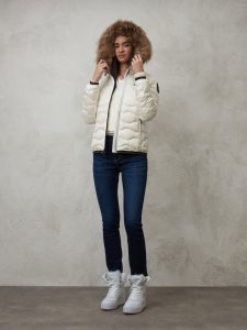BLAUER – Piumino Corto Imbottito Piuma Aldie Bianco