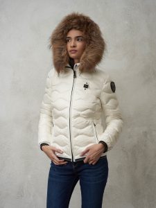 BLAUER – Piumino Corto Imbottito Piuma Aldie Bianco