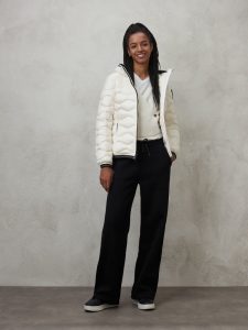 BLAUER – Piumino Donna a Onde Colori Moda Camelia Bianco