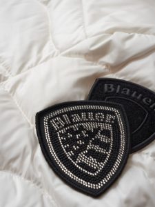 BLAUER – Piumino Donna a Onde Colori Moda Camelia Bianco
