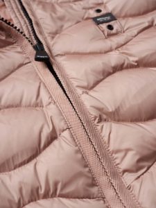 BLAUER – Piumino Donna a Onde Colori Moda Camelia Rosa Pallido