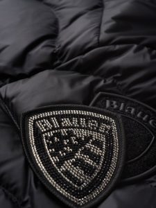 BLAUER – Piumino Donna a Onde Colori Moda Camelia Nero