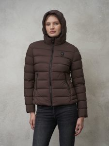 BLAUER – Piumino in Nylon Opaco Dania Marrone