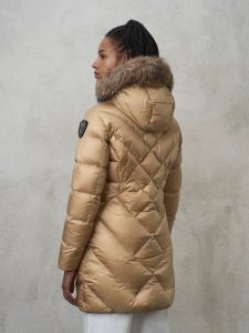 BLAUER – Piumino Lungo Sfiancato Althea Biscotto int. Tulipano