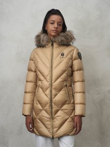 BLAUER – Piumino Lungo Sfiancato Althea Biscotto int. Tulipano