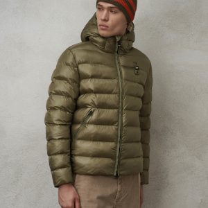BLAUER – Piumino Uomo in Nylon Eco Adams Oliva Scuro